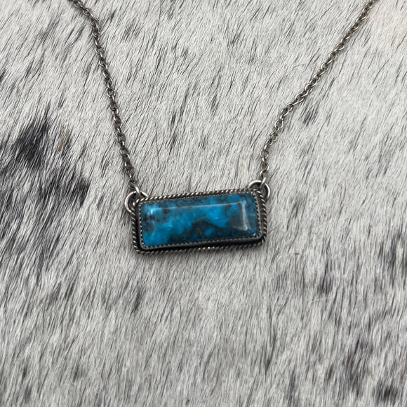 Kingman Turquoise Bar necklace