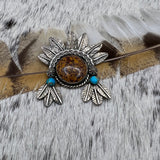 Feather head dress pendant