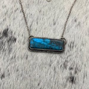 Kingman Turquoise Bar necklace