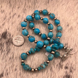 Turquoises hand beaded necklace
