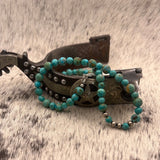Turquoises hand beaded necklace