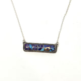 Purple Mohave Kingman Turquoise Bar necklace