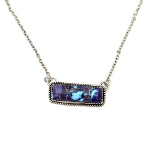 Purple Mohave Kingman Turquoise Bar necklace