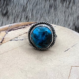 Smokey Kingman Turquoise Ring size 6.25