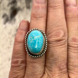 Turquoise Sterling Silver Ring Size 7