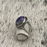 Charoite Sterling Silver Ring Size 6.25