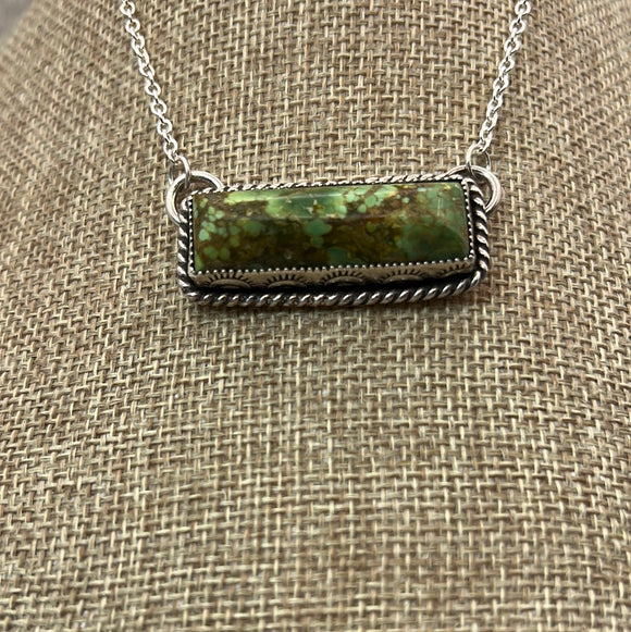 Green Mountain Turquoise Bar necklace