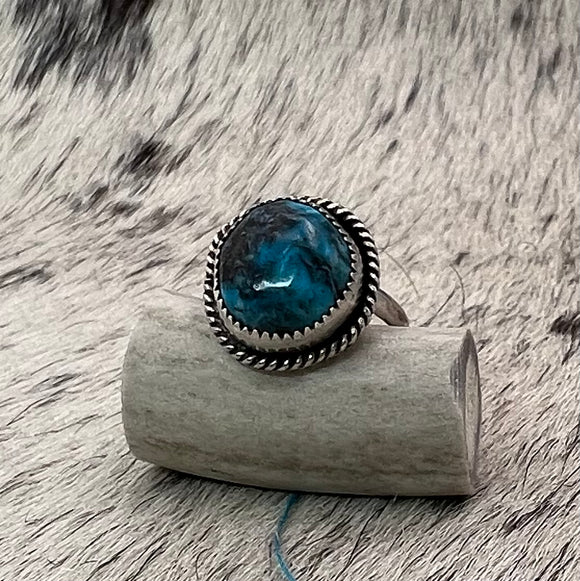 Smokey Kingman Turquoise Ring size 6.25