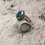 Smokey Kingman Turquoise Ring size 6.25