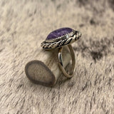 Charoite Sterling Silver Ring Size 9