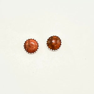 10 MM Red Apple Coral Stud post earrings
