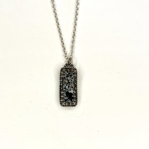 Hanging Iron Buffalo Bar necklace