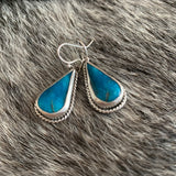 Kingman Turquoise Sterling Silver earrings