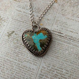 Baja Turquoise Heart Sterling Silver Necklace.