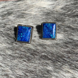 Azurite Sterling Silver Post earrings