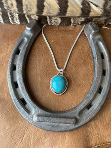 Stormy Mountain Turquoise Sterling Silver Necklace