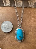 Kingman Turquoise Sterling Silver Necklace