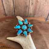 Turquoise Cluster Ring Size 8