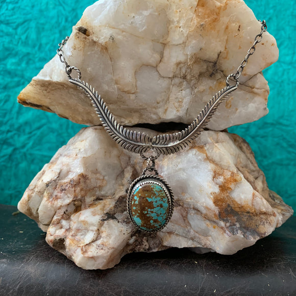 Vanessa Rose necklace with Turquoise pendant