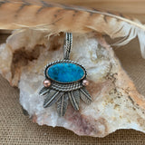 Kingman Turquoise Feather with Pendant