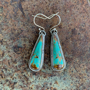 Royston Turquoise Sterling Silver hooked earring