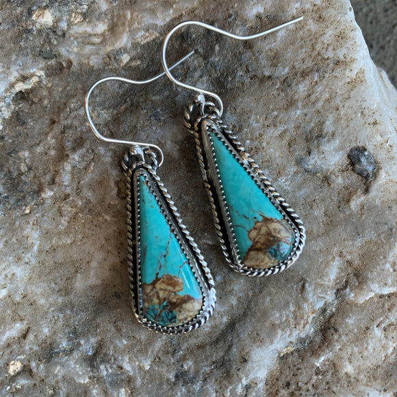 Baja Turquoise Sterling Silver hooked earring