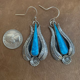 Kingman Turquoise Sterling Silver hooked earring