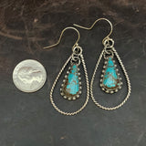 #8 Turquoise Sterling Silver hooked earring