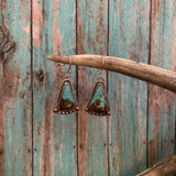#8 turquoise statement hooked earrings