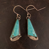 Dainty Baja Turquoise hooked earrings