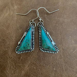 Baja Turquoise with an arrow hooked earrings