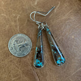 #8 turquoise statement hooked earrings