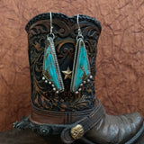 Baja Turquoise hooked earrings with a little bit of sass