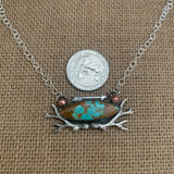 # 8 Turquoise Bar Necklace with antlers