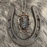 Iron Buffalo bar necklace