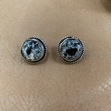 Iron Buffalo Round Post earrings