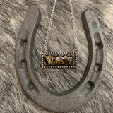 Stunning Iron Buffalo Bar necklace