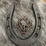 Iron Buffalo Heart Necklace