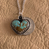 lovely little Turquoise heart Sterling Silver Necklace