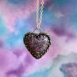 Purple Heart Sterling Silver Necklace