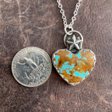 Lovely Turquoise heart Sterling Silver Necklace