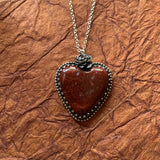 Red jasper heart Necklace