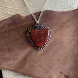 Red jasper heart Necklace