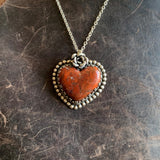 Lovely Red jasper heart Necklace