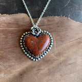 Lovely Red jasper heart Necklace