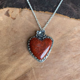 Red jasper heart Necklace