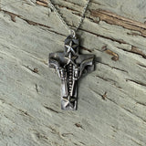 Pistols and Stars Sterling Silver cross necklace.