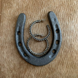 Twisted wire hoop earrings