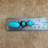 3 Stone Turquoise ring Size 7