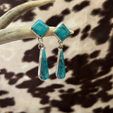 Kingman Turquoise Sterling Silver post earring